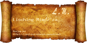 Lisching Mimóza névjegykártya